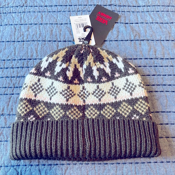 VANS - Pink and Brown Beanie, One Size Fits All, NWT - Picture 5 of 7